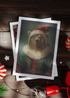 Bear Portrait A6 Christmas Greetings Card