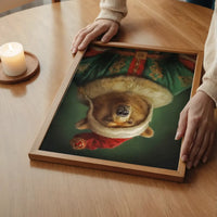 Christmas Bear Animal Portrait Print
