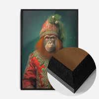 Christmas Orangutan Animal Portrait Print