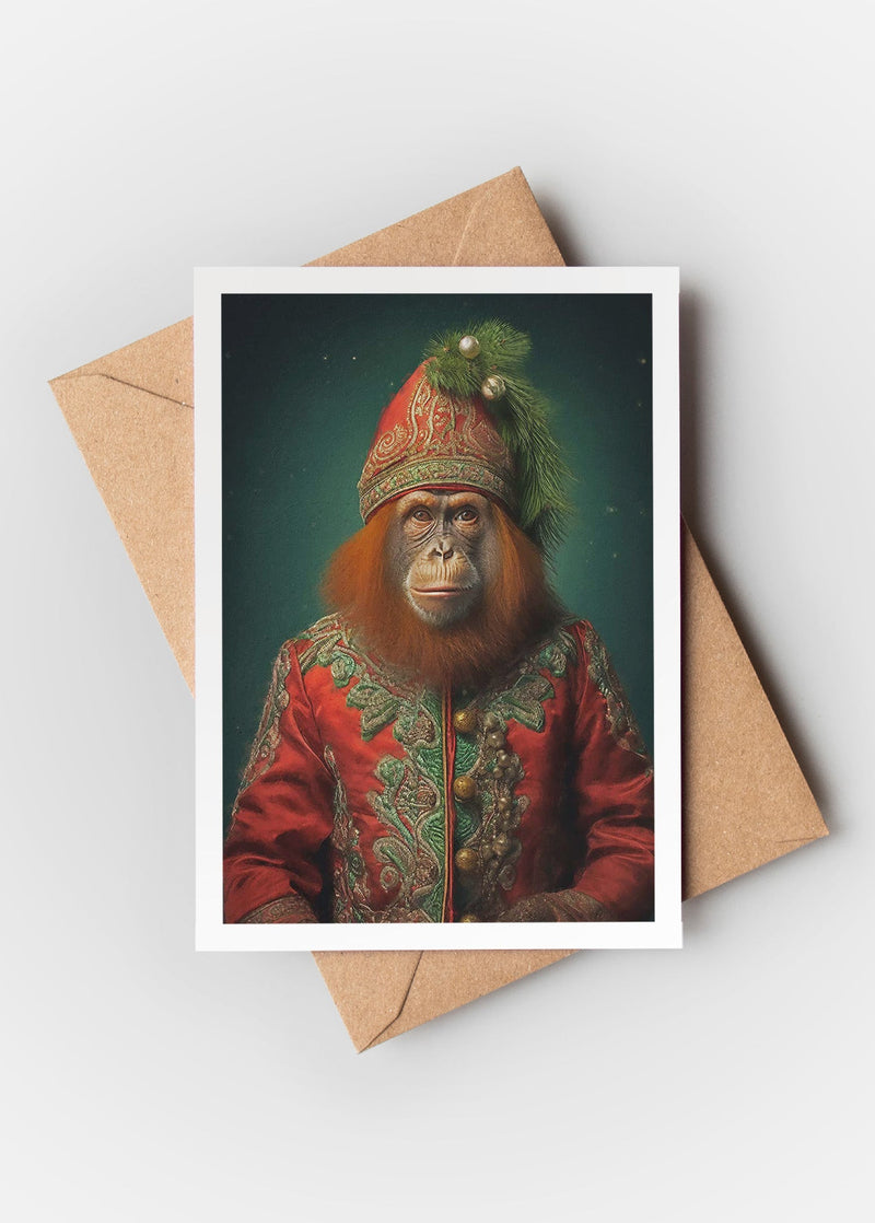 Orangutan A6 Christmas Greetings Card