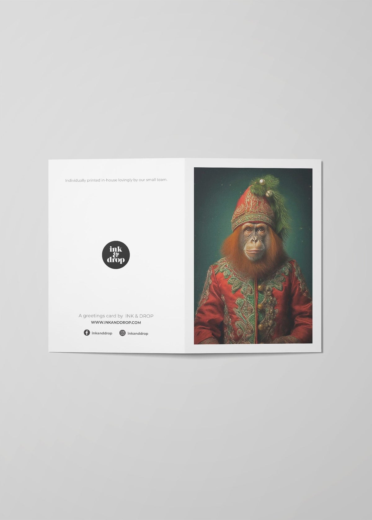 Orangutan A6 Christmas Greetings Card