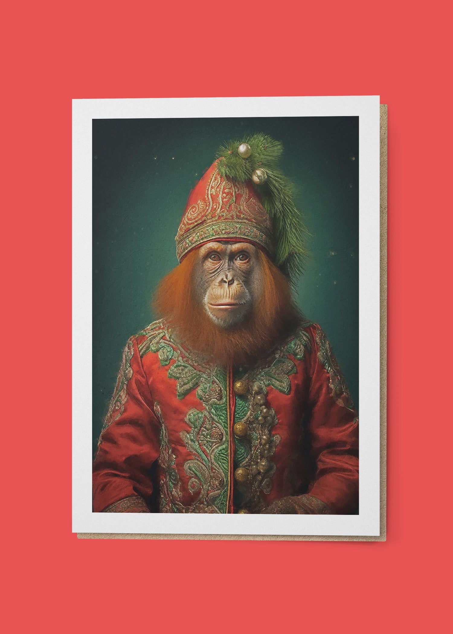 Orangutan A6 Christmas Greetings Card