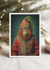 Orangutan A6 Christmas Greetings Card