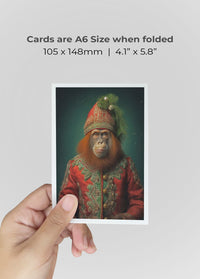 Orangutan A6 Christmas Greetings Card