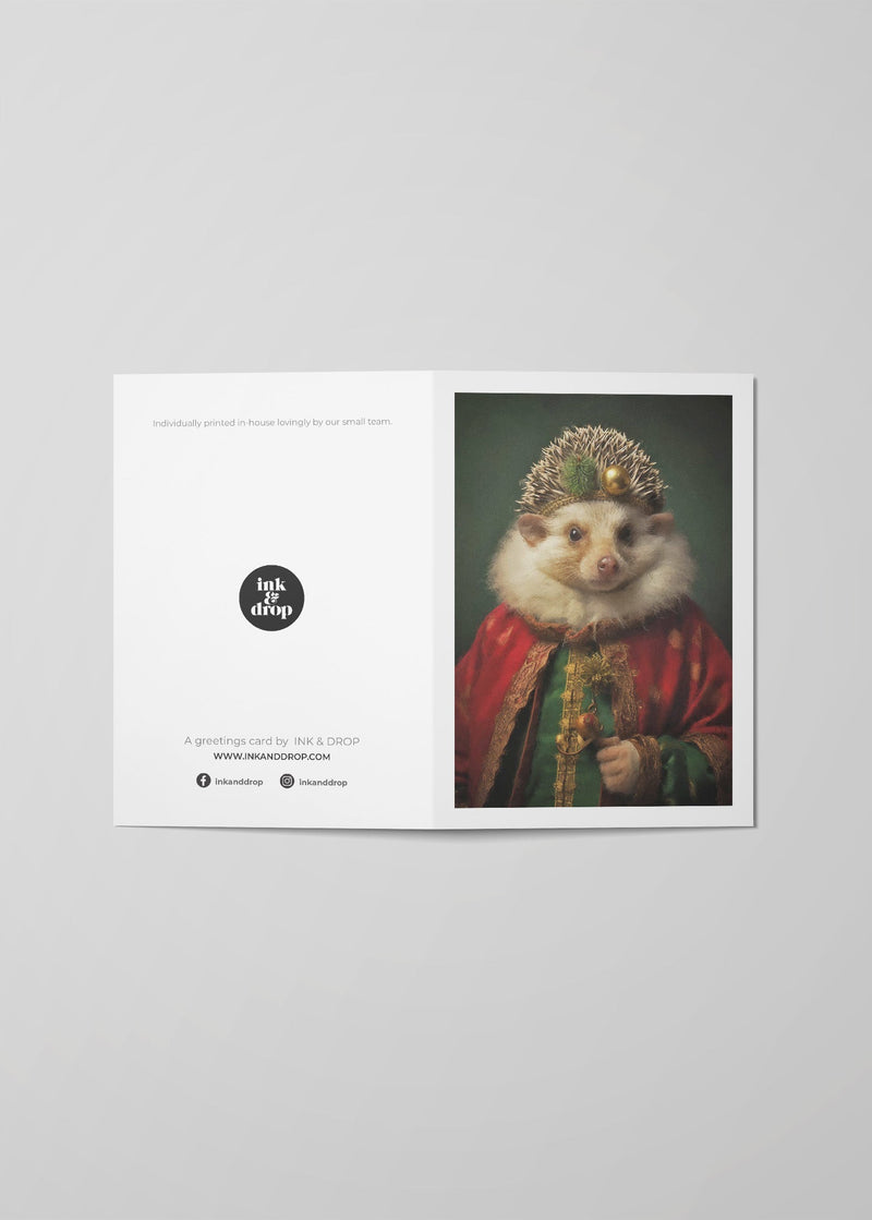 Hedgehog Sign A6 Christmas Greetings Card