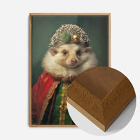 Christmas Hedgehog Animal Portrait Print