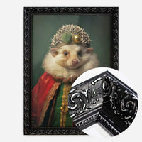 Christmas Hedgehog Animal Portrait Print