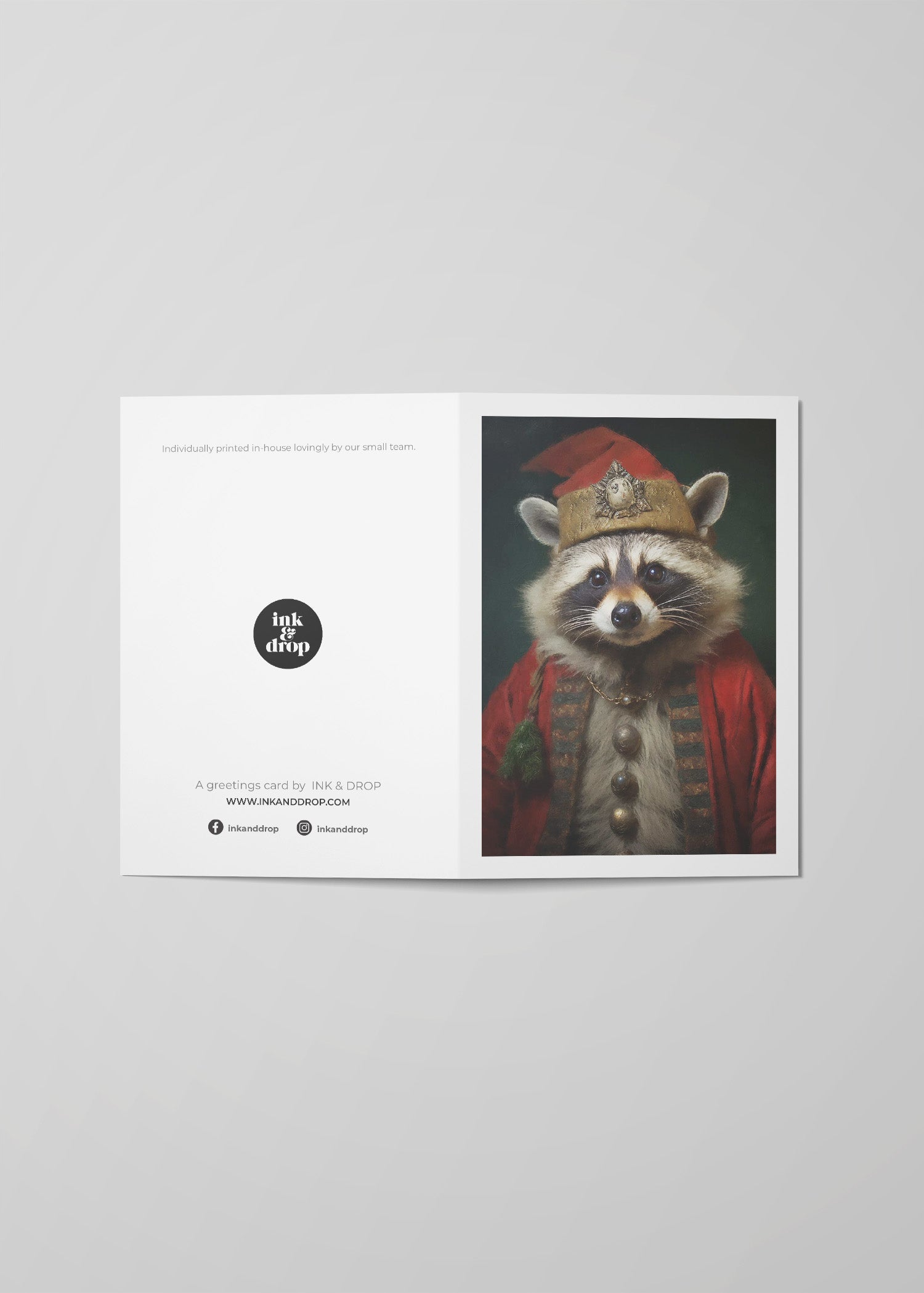 Raccoon A6 Christmas Greetings Card