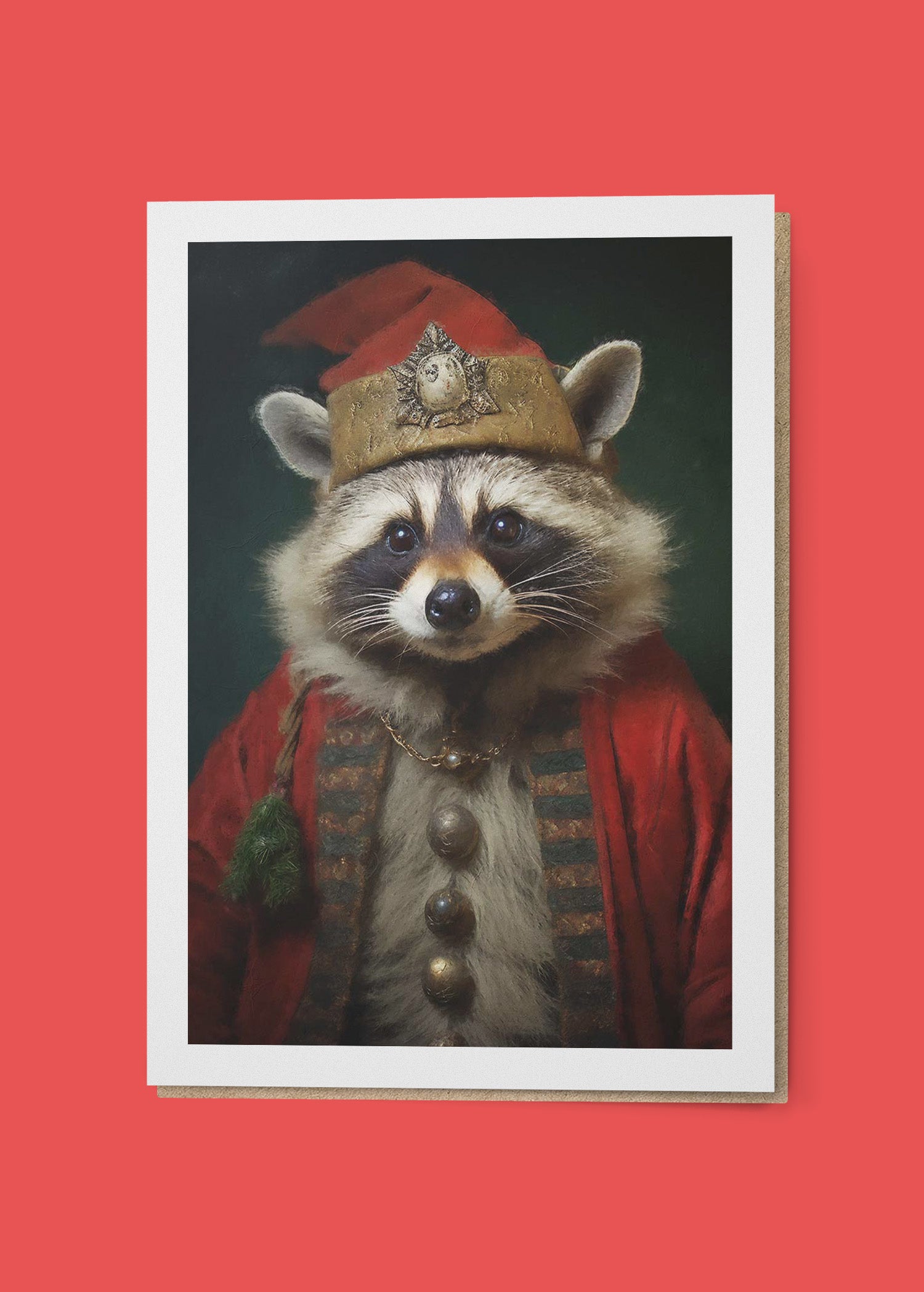 Raccoon A6 Christmas Greetings Card