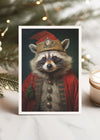 Raccoon A6 Christmas Greetings Card