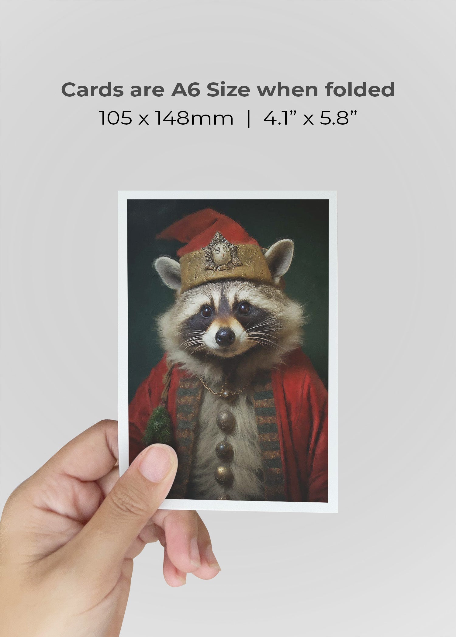 Raccoon A6 Christmas Greetings Card