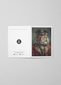 Festive Tiger with HatA6 Christmas Greetings Card