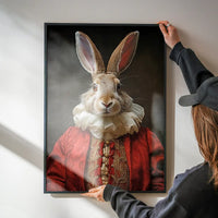 Christmas Rabbit Animal Portrait Print