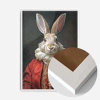 Christmas Rabbit Animal Portrait Print