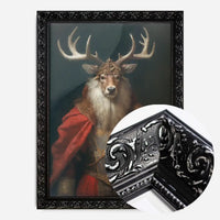 Christmas Stag Animal Portrait Print