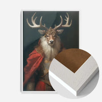 Christmas Stag Animal Portrait Print