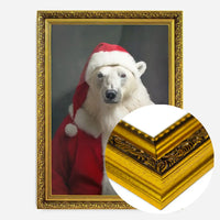 Christmas Polar Bear Animal Portrait Print