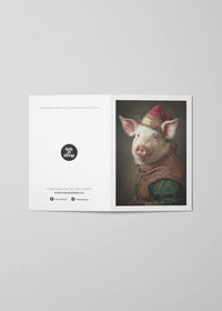 Pig Christmas A6 Christmas Greetings Card