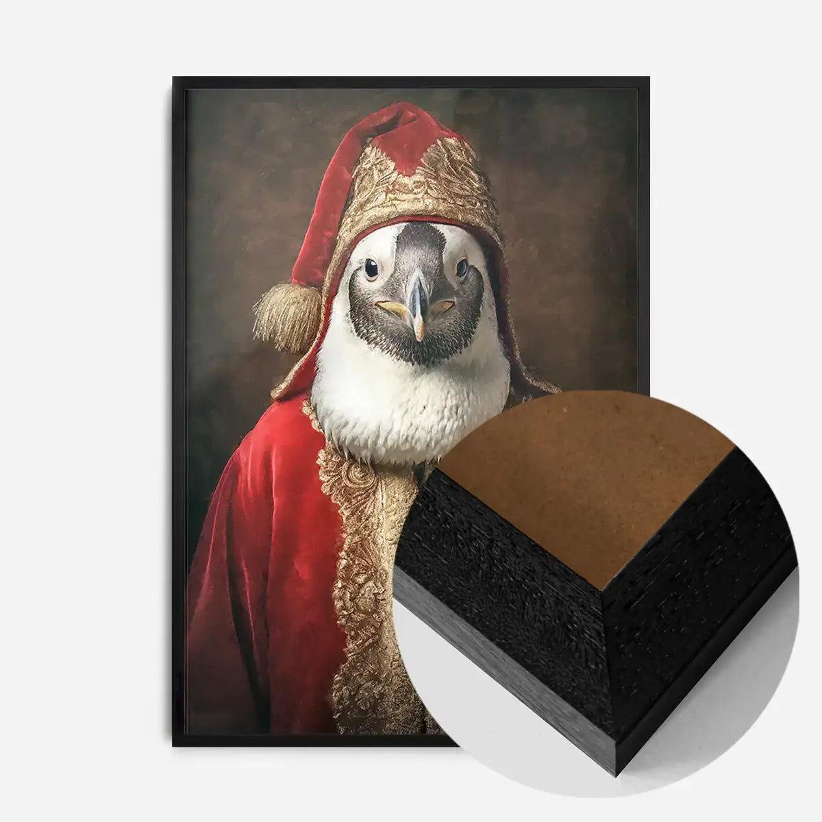 Christmas Penguin Animal Portrait Print