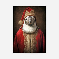 Christmas Penguin Animal Portrait Print