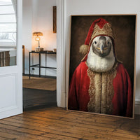 Christmas Penguin Animal Portrait Print