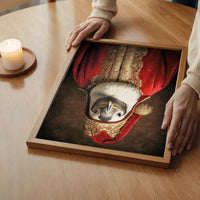 Christmas Penguin Animal Portrait Print
