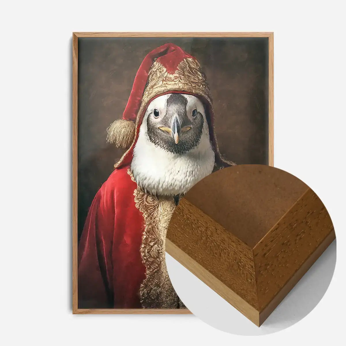 Christmas Penguin Animal Portrait Print