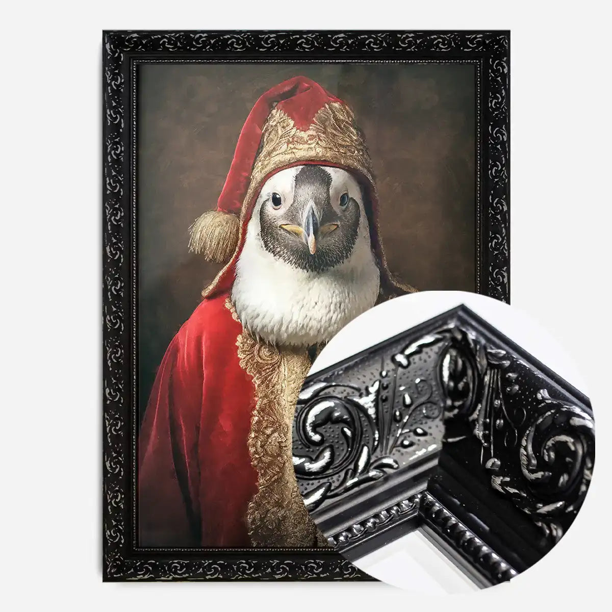 Christmas Penguin Animal Portrait Print