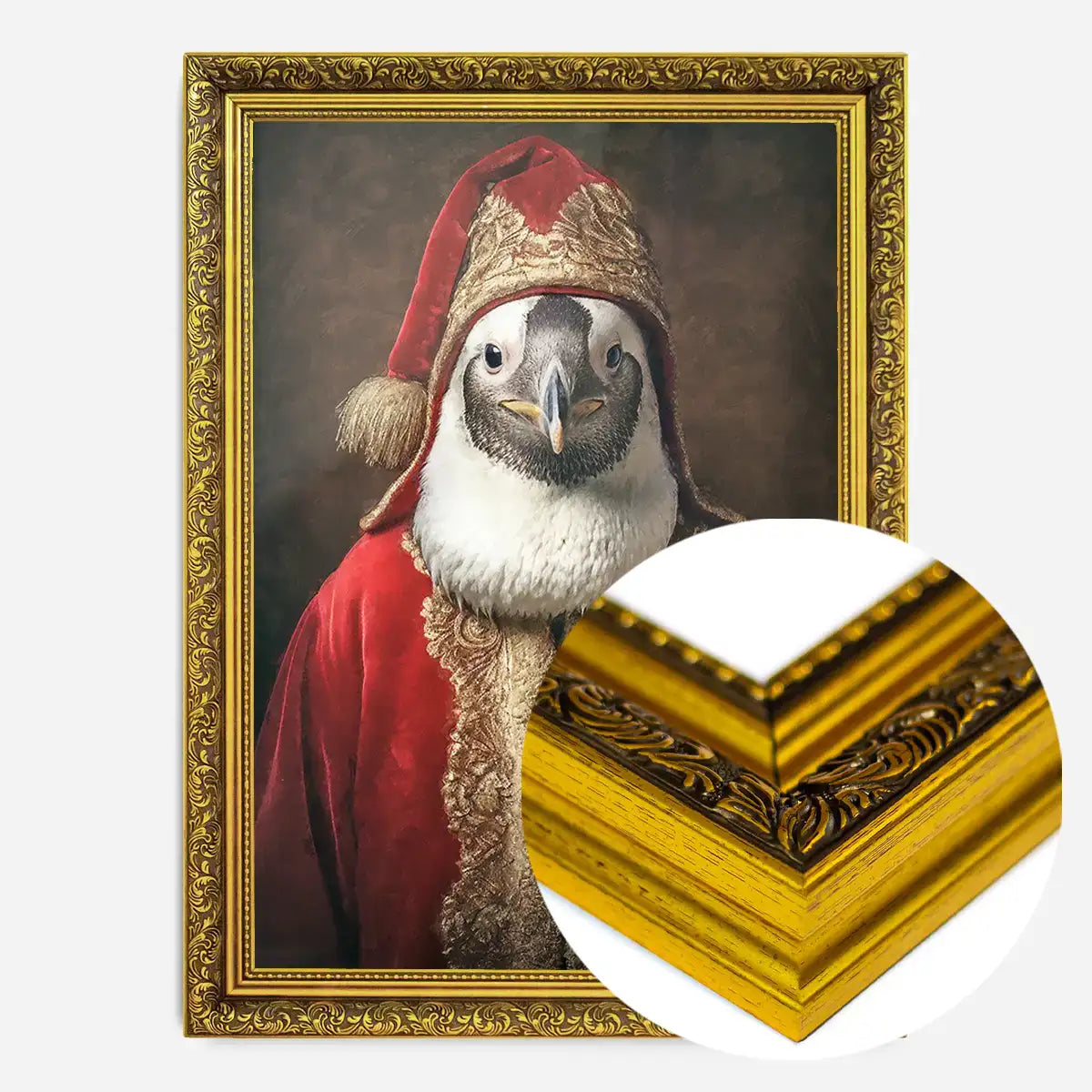 Christmas Penguin Animal Portrait Print