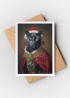 Panther Neon A6 Christmas Greetings Card