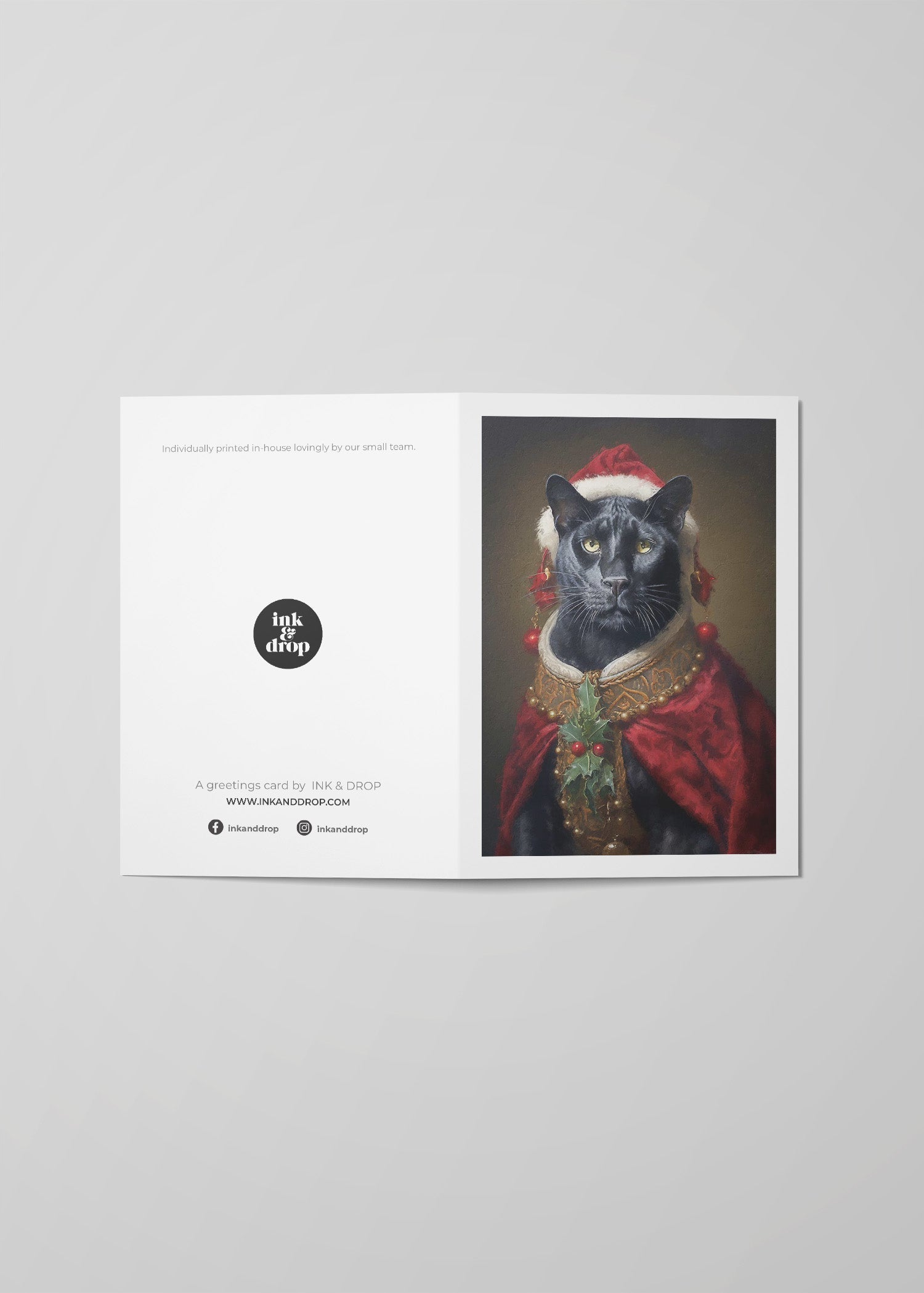 Panther Neon A6 Christmas Greetings Card