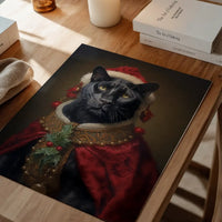 Christmas Panther Animal Portrait Print