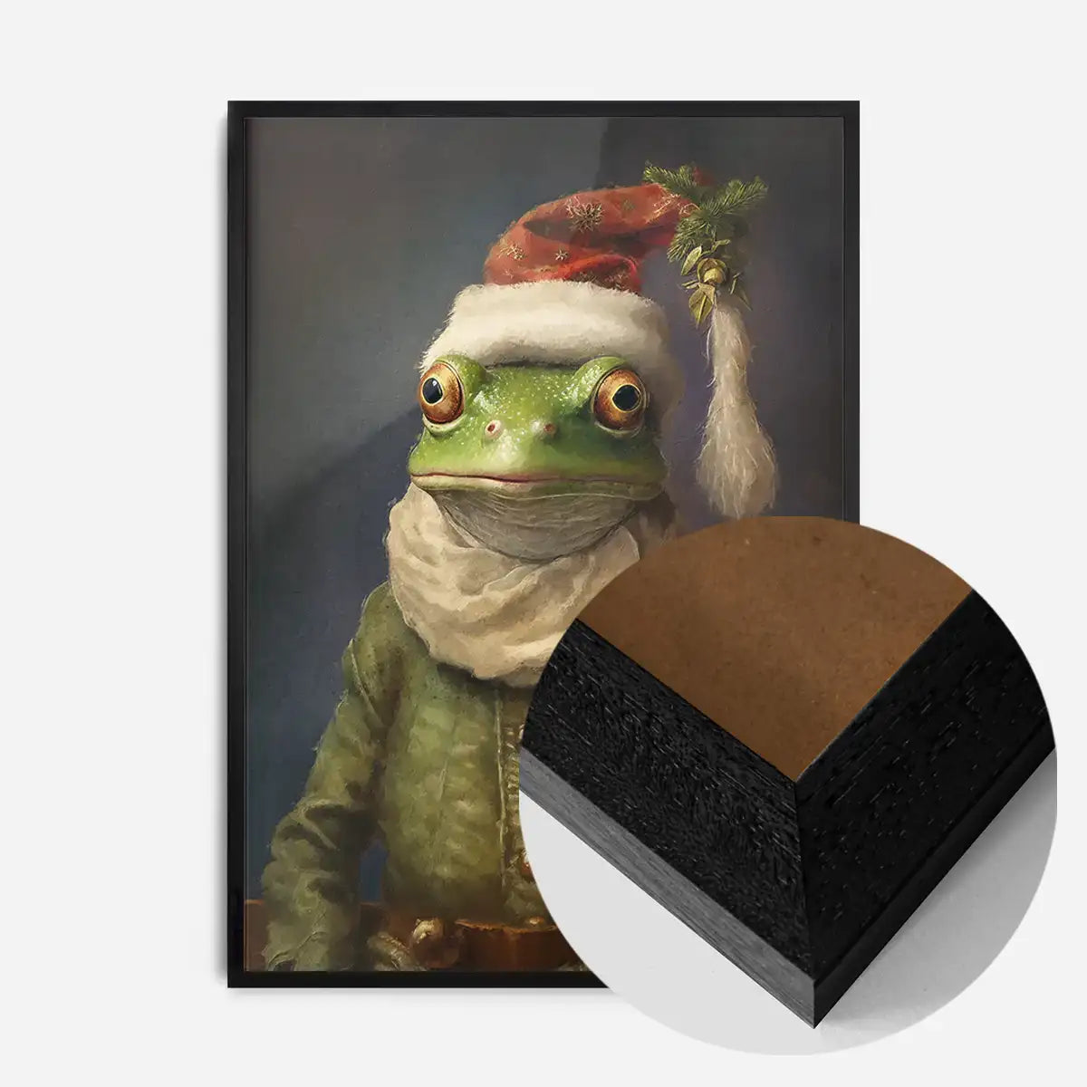 Christmas Frog Animal Portrait Print