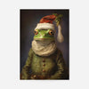 Christmas Frog Animal Portrait Print