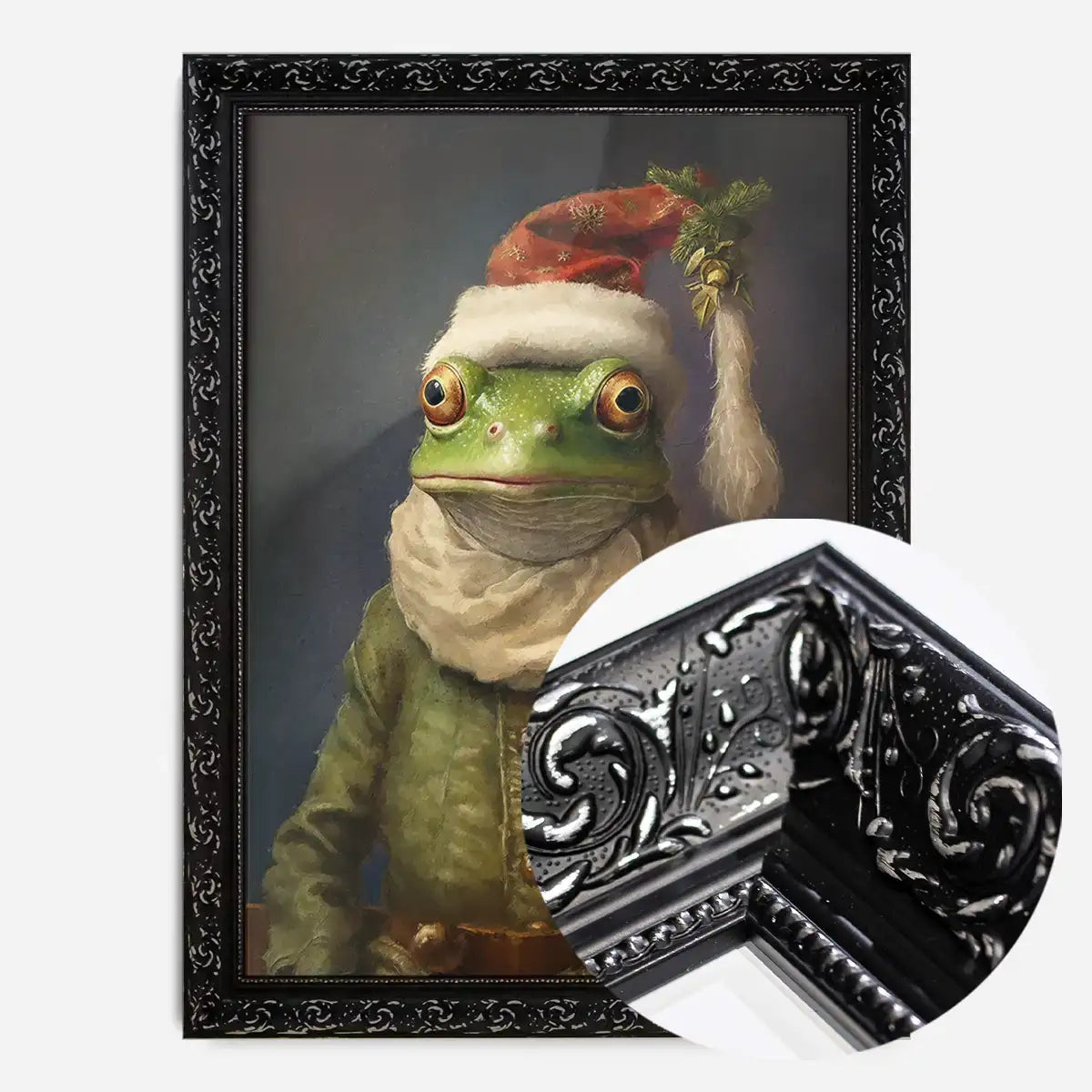 Christmas Frog Animal Portrait Print