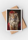 Santa Tiger A6 Christmas Greetings Card