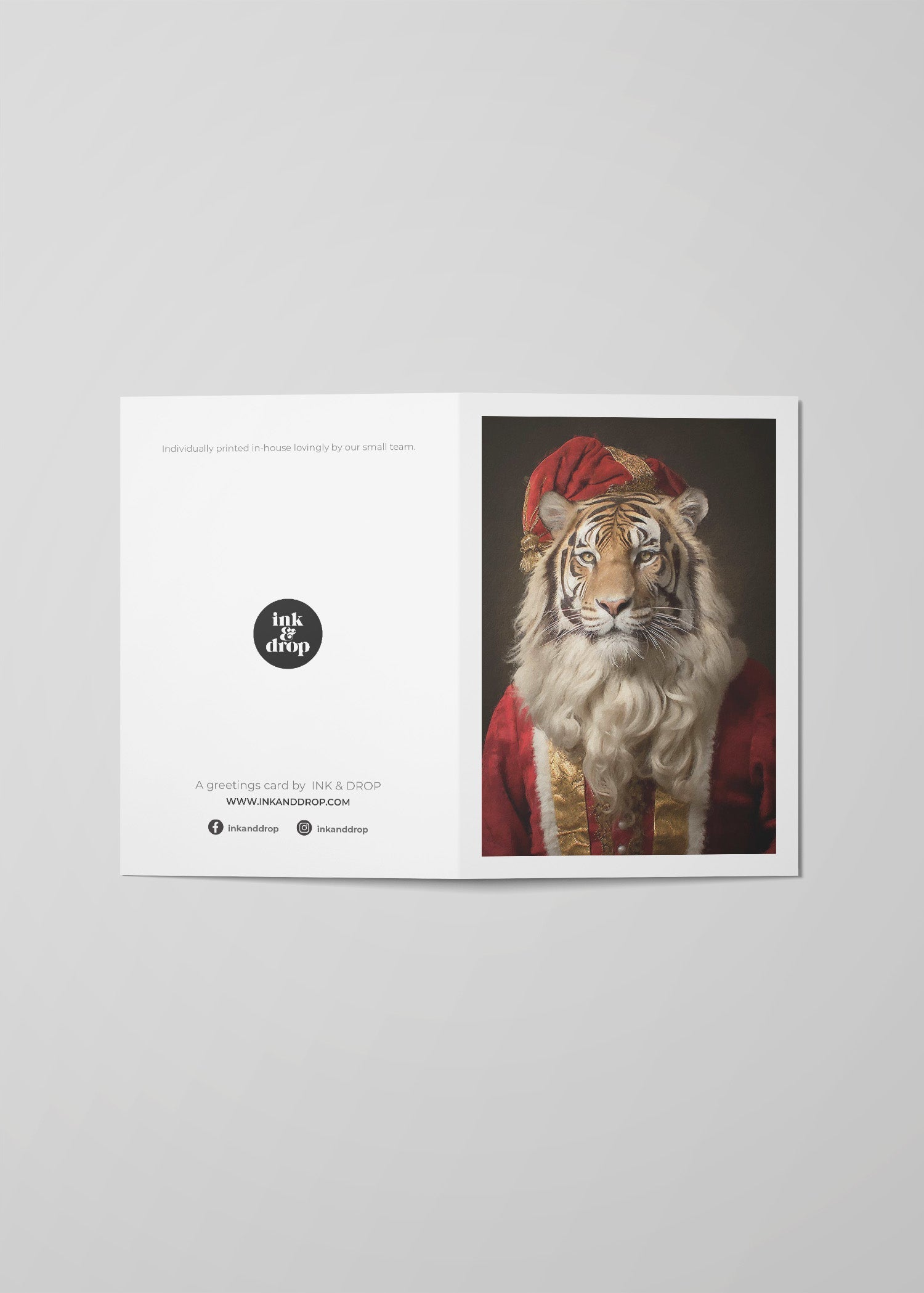 Santa Tiger A6 Christmas Greetings Card