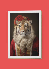 Santa Tiger A6 Christmas Greetings Card