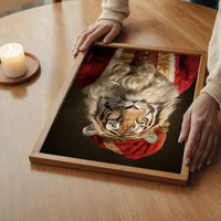 Christmas Tiger Animal Portrait Print
