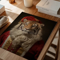 Christmas Tiger Animal Portrait Print