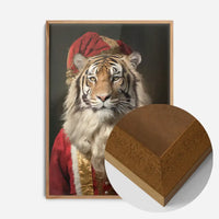 Christmas Tiger Animal Portrait Print