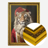 Christmas Tiger Animal Portrait Print