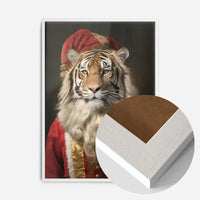 Christmas Tiger Animal Portrait Print