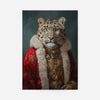 Christmas Snow Leopard Animal Portrait Print
