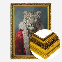 Christmas Snow Leopard Animal Portrait Print