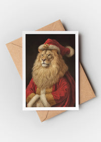 Lion A6 Christmas Greetings Card