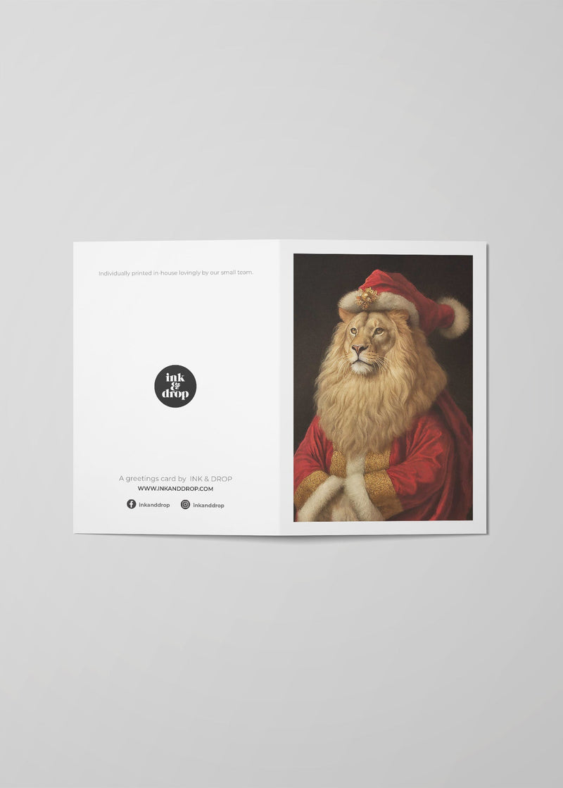 Lion A6 Christmas Greetings Card