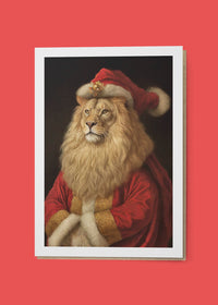 Lion A6 Christmas Greetings Card