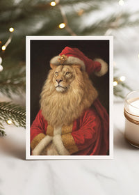 Lion A6 Christmas Greetings Card