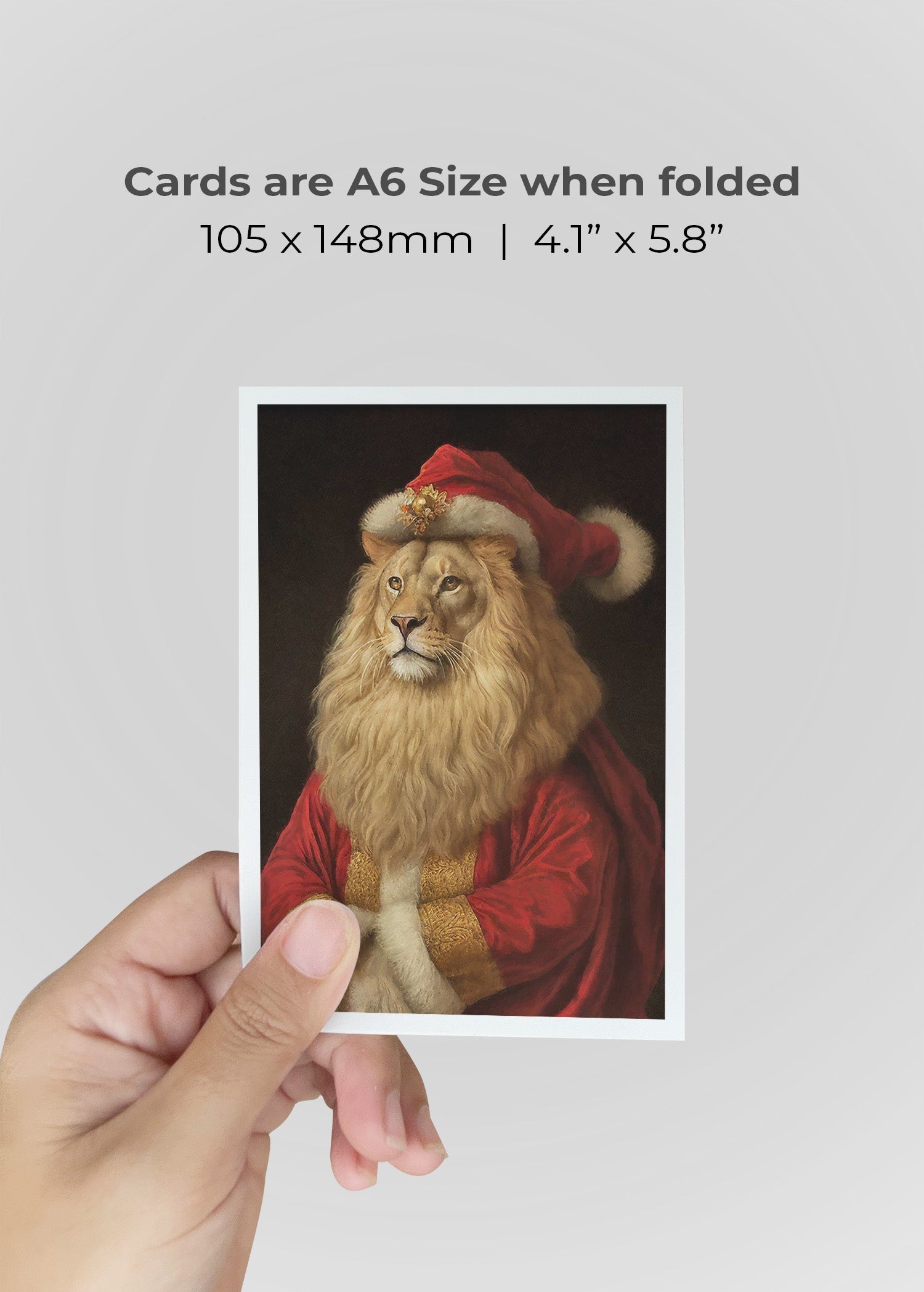 Lion A6 Christmas Greetings Card